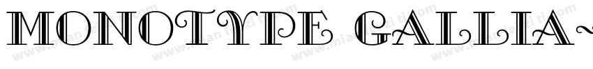 monotype gallia字体转换